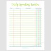 Printable Daily Spending Tracker- A Cultivated Nest