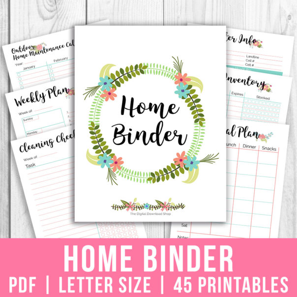 Printable Ultimate Life Binder- Home, Budget, + Recipe Binder