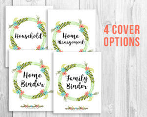 Printable Home Management Binder- Floral- A Cultivated Nest