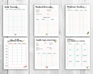Printable Home Management Binder- Floral- A Cultivated Nest