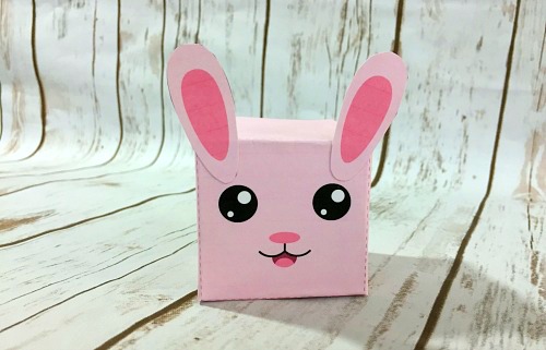 Bunny Box Easter Kids Craft- This Easter craft will keep your kids busy, and the end result looks adorable! So the next time your kids are bored, print out my template and have them do this bunny box Easter kids craft! The finished box could even be used as decor, or as a small gift box! | printable paper craft, folding craft, #kidsCraft #diy #Easter #kidsActivities