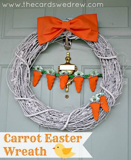 15 Gorgeous DIY Easter Wreaths- The best way to brighten up your home for Easter is with a beautiful wreath on your front door. Skip the store and make your own spring wreath for less by following these tutorials for DIY Easter wreaths! There are so many cute ones to choose from! | spring, flowers, chick, eggs, front door decor, Easter decorations, tutorials, #Easter #diy #wreath #craft