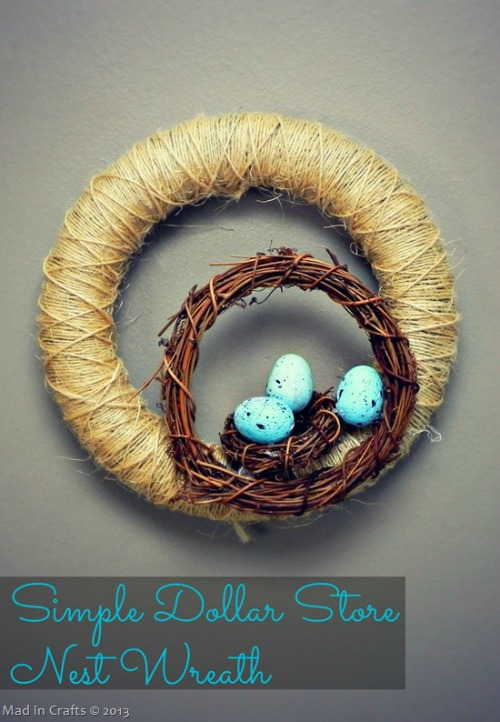 15 Gorgeous DIY Easter Wreaths- The best way to brighten up your home for Easter is with a beautiful wreath on your front door. Skip the store and make your own spring wreath for less by following these tutorials for DIY Easter wreaths! There are so many cute ones to choose from! | spring, flowers, chick, eggs, front door decor, Easter decorations, tutorials, #Easter #diy #wreath #craft