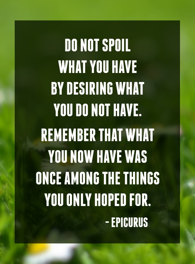 Inspiring Homemaking website. Do Not Spoil What You Have quote