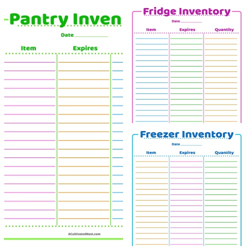 How To Take A Food Inventory Free Printables Square 