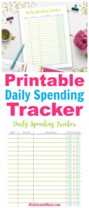 Printable Daily Spending Tracker- A Cultivated Nest