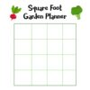 square foot garden planner excel