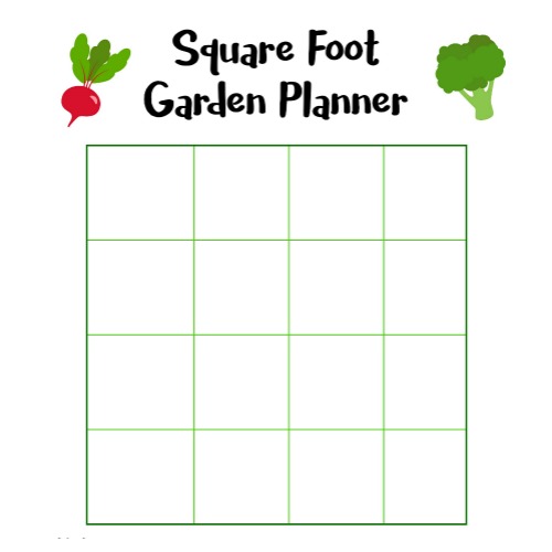 Square Foot Garden Planner Printable- Square foot gardening is an easy and efficient way to grow your own vegetables, making it perfect for beginner gardeners! Have an easier time planning out your square foot garden by using my square foot garden planner free printable! | raised gardens, grow your own food, veggies, gardening tips, garden planning, #freePrintable #gardening #squareFootGarden #raisedBeds