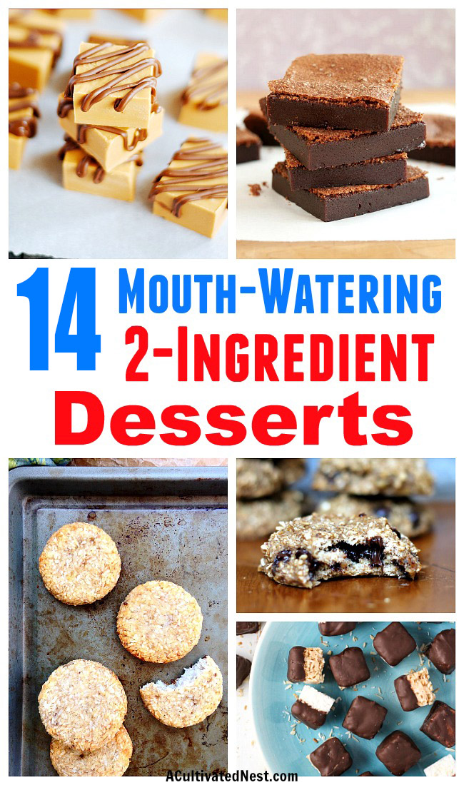 14 Mouth-Watering 2-Ingredient Desserts- A Cultivated Nest