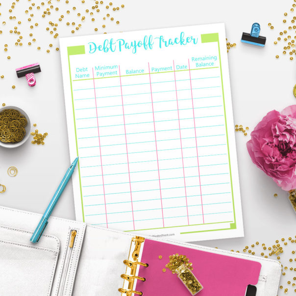 Printable Debt Payoff Tracker Budget Binder Page A Cultivated Nest