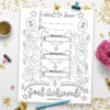 Savings Goal Planner Printable Coloring Page- A Cultivated Nest