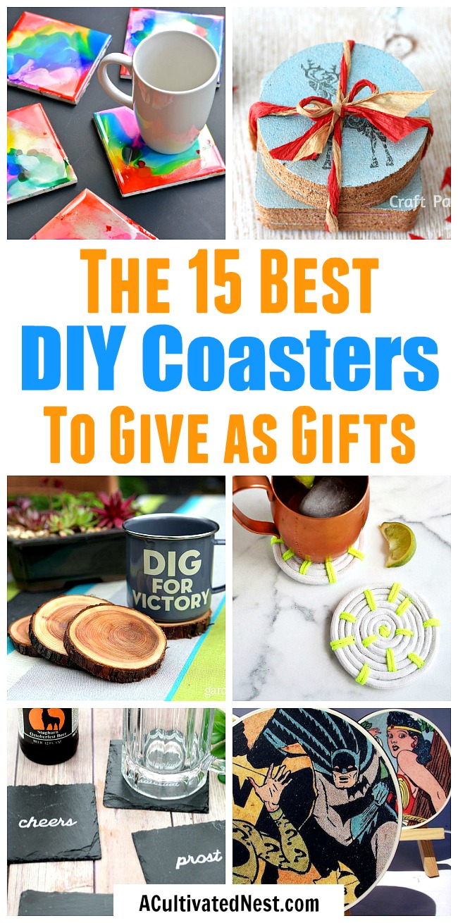 15 DIY Coasters That Make Great Gifts- A Cultivated Nest