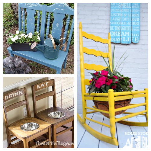 15 Clever DIYs That Repurpose Old Chairs - Don't throw out your old chairs! It's easy to find a great DIY projects to upcycle any old chairs you might have. For some great ideas, check out these clever DIYs that repurpose old chairs! . #ACultivatedNest