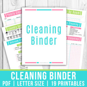 Printable Cleaning Binder