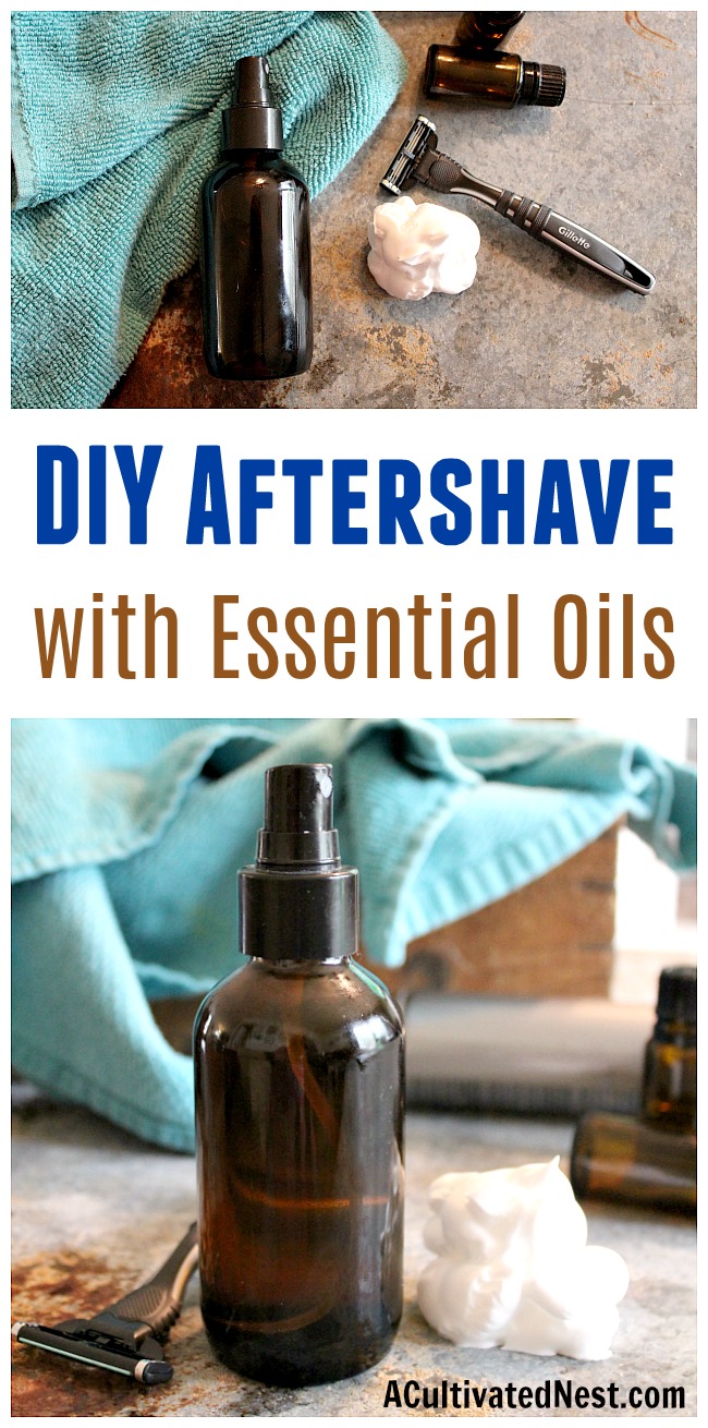 DIY Aftershave with Essential Oils- It's really easy to make your own homemade aftershave! This DIY aftershave with essential oils has a manly, earthy smell, making it a great DIY Father's Day gift or DIY birthday gift for your favorite guy! | DIY gift for dad, DIY gift for him, DIY gift for husband, homemade gift for a man, #DIY #homemade #FathersDay #diyGift