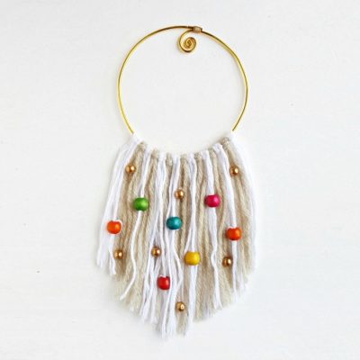 DIY Boho Yarn Wall Hanging- Easy Decor Project- A Cultivated Nest