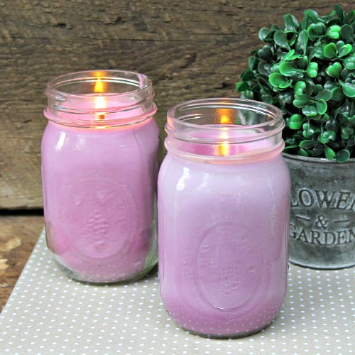 Homemade Pressed Lavender Candle (With Real Lavender!) - Garden