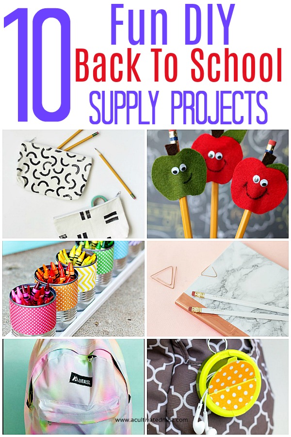 10 Fun DIY School Supply Projects