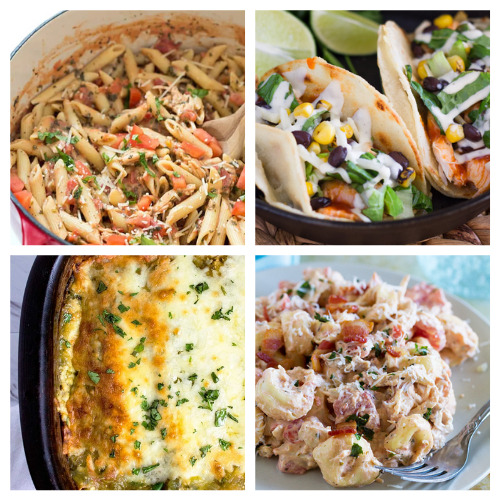 12 Easy Dinners You Can Make With Rotisserie Chicken- An easy way to make a quick meal is to use store-bought rotisserie chicken. Check out all of these great recipes using rotisserie chicken! You could also use these as ways to use up leftover chicken from other meals! | easy recipe, chicken recipe, dinner recipe, easy meal, chicken tacos, chicken pasta, chicken soup #recipe #easyDinner #chickenRecipe #quickDinnerRecipes #ACultivatedNest