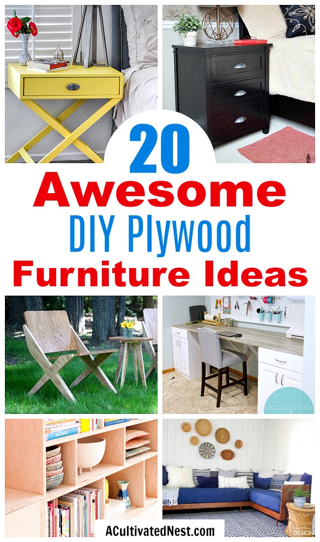20 DIY Plywood Furniture Ideas- A great way to stretch your decorating dollars is to make furniture with inexpensive plywood!I Looking for some great DIY plywood plans for your next project? You have to check out these 20 DIY plywood furniture ideas! | #DIY #DIYProject #furniture #decor #plywood #woodworking #plans
