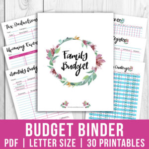 Printable Budget Binder Watercolor