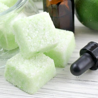 DIY Sugar Scrub Cubes- Key Lime