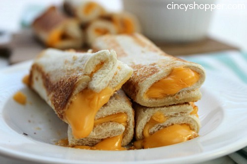 Unique back to school lunches- grilled cheese roll-ups