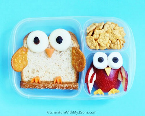 Easy lunches for back to school- bento box owl