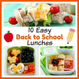 10 Easy Back to School Lunches- Fun School Lunch Recipes- A Cultivated Nest