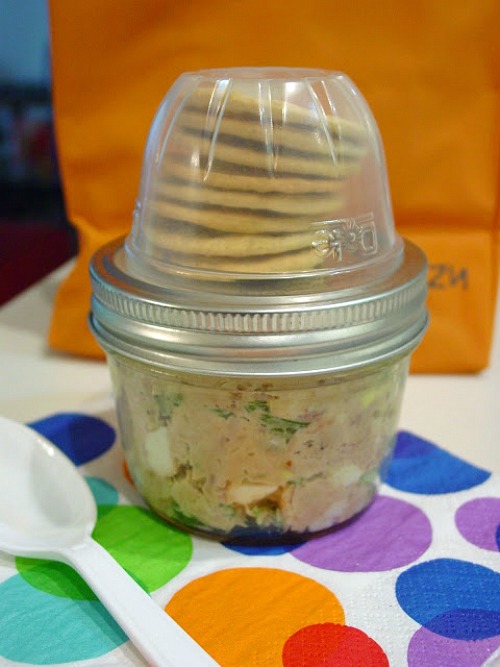 Easy school lunches- Tuna salad masonable