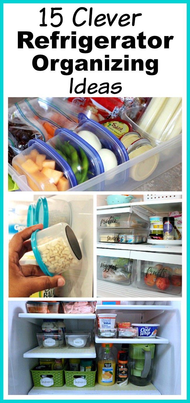 15 Clever Refrigerator Organizing Ideas- If you struggle to fit everything in your fridge, check out these clever refrigerator organizing ideas and gain fridge space! | DIY home organization, organize your home, organizing tips, kitchen organization, how to organize your fridge, #kitchenOrganization #organizingTips #organize #homeOrganization #ACultivatedNest
