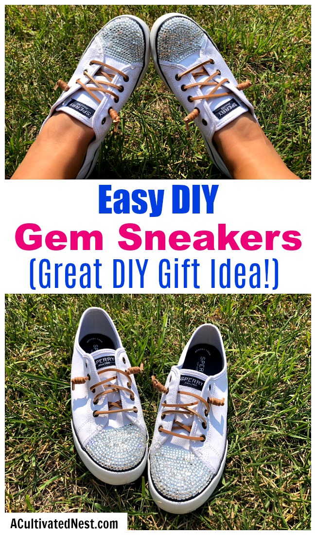 diy bedazzled shoes