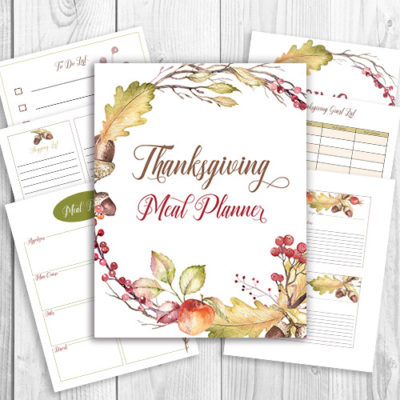 Free Printable Thanksgiving Meal Planner + Wall Art