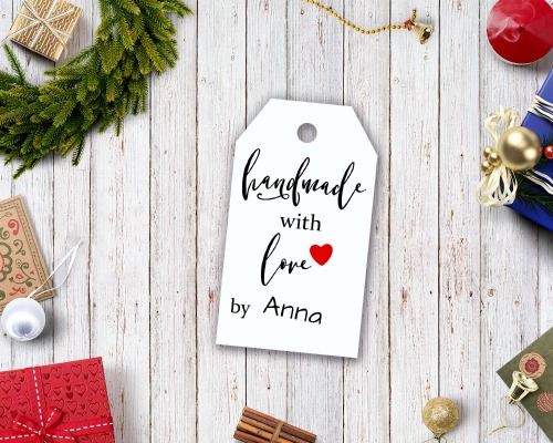 Free Printable Christmas Tags for Handmade Gifts- The finishing touch that every DIY gift needs is a pretty label! Finish off your homemade gift in style with these free printable Christmas labels! | homemade gift, handmade gift, Xmas gift, holiday gift, free printable Christmas tags, Holly Jolly Christmas, #freePrintable #Christmas #ACultivatedNest