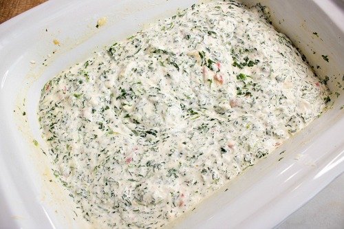 Homemade Spinach Dip Recipe- If you want to make spinach dip the easy way, make it in your slow cooker! This slow cooker spinach dip only takes minutes to set up, and is so delicious! | Crock-Pot spinach dip, easy game day recipes, how to make homemade spinach dip, easy food ideas, spinach dip from scratch, #appetizer #slowCooker #ACultivatedNest