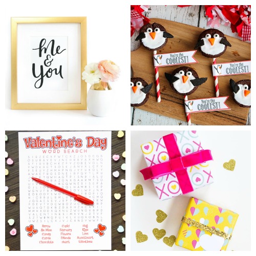 20 Cute Valentine's Printables- Whether you want to decorate your home or decorate a gift, this collection of Valentine's Day free printables has everything you could need! | Valentine's Day gift tags, Valentine's labels, Valentine's tags for kids, #freePrintable #ValentinesDay #ACultivatedNest