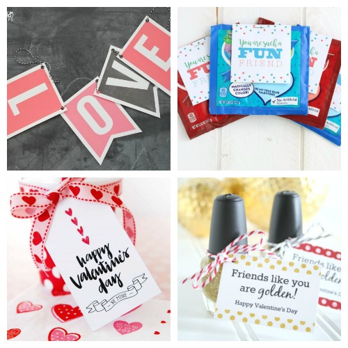 20 Sweet Free Valentine's Printables- Whether you want to decorate your home or decorate a gift, this collection of Valentine's Day free printables has everything you could need! | Valentine's Day gift tags, Valentine's labels, Valentine's tags for kids, #freePrintable #ValentinesDay #ACultivatedNest