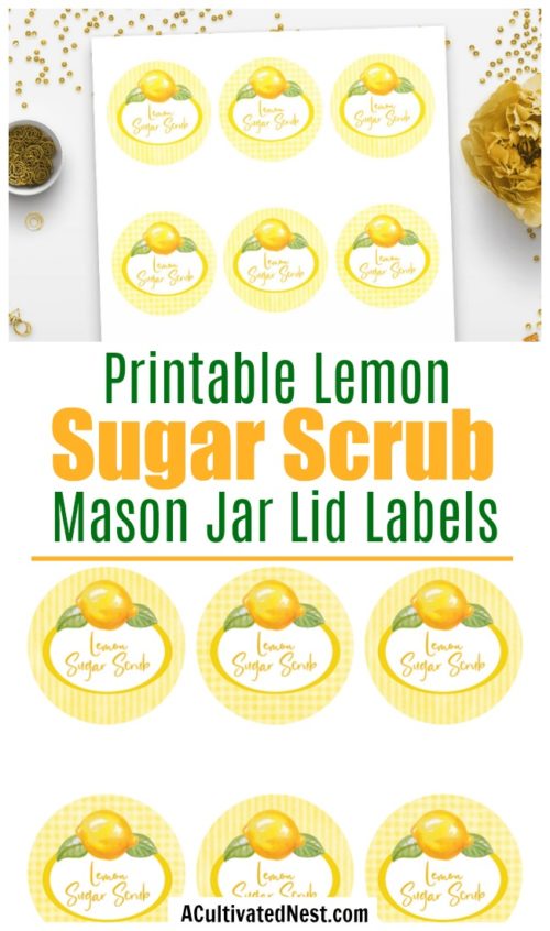 Printable Sugar Scrub Labels Lemon A Cultivated Nest