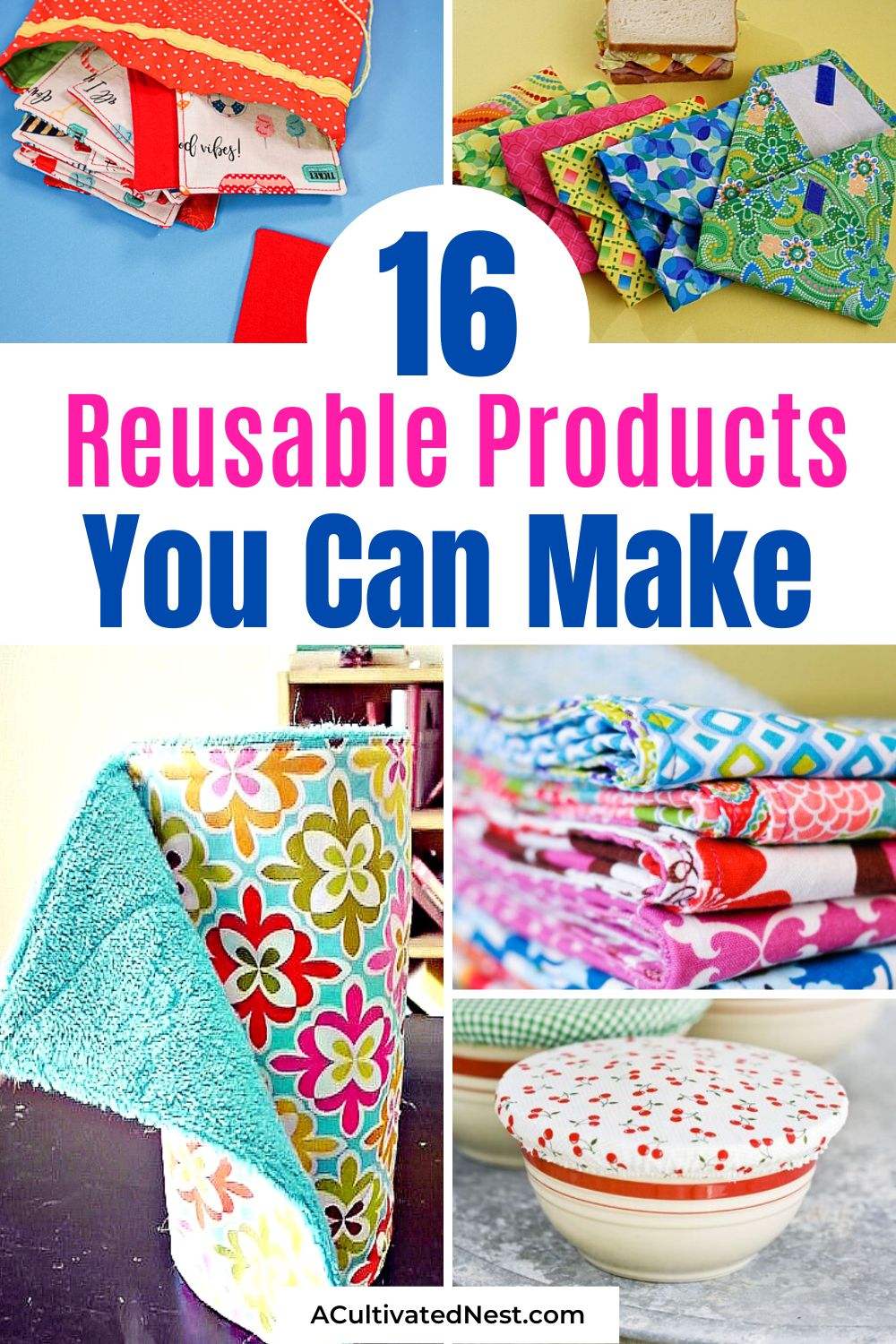 16 Disposable Products You Can Replace with Reusable Ones- Want to save a lot of money, and do something good for the environment at the same time? Then you should do these DIYs to replace disposable products in your home with reusable ones! | frugal living money saving tips, #saveMoney #livingFrugally #ecoFriendly #DIY #ACultivatedNest