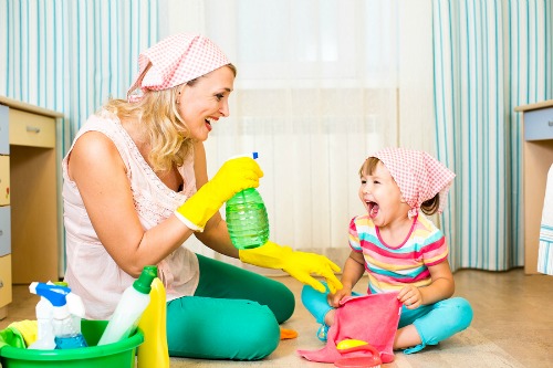 10 Tips for Cleaning with Your Kids- Your kids can be a help instead of a hindrance when it comes to cleaning, if you know these 10 tips for house cleaning with your children! | cleaning with kids, teach kids to clean, get kids to help clean, #cleaningTips #parenting #ACultivatedNest