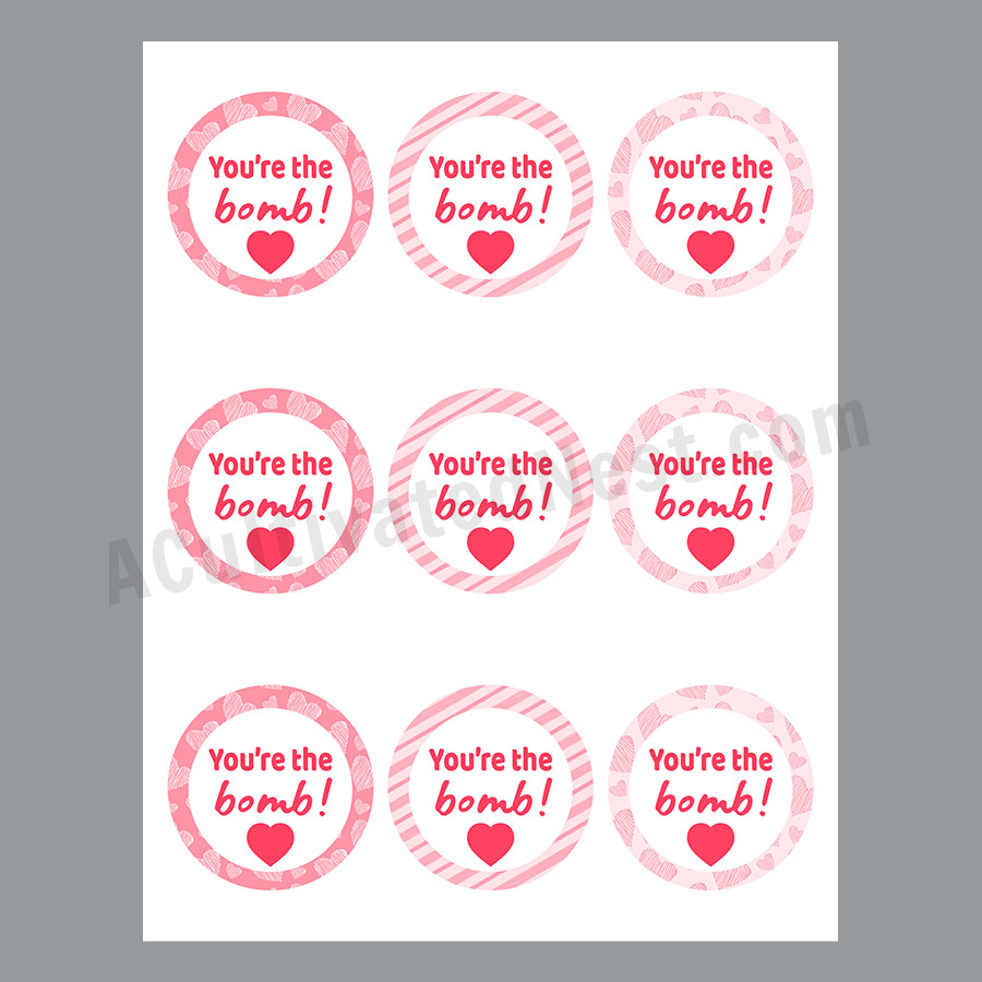 You're the Bomb Bath Bomb Tags Printable A Cultivated Nest