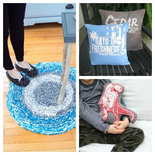 14 Genius Ways to Upcycle T-Shirts- Just because a t-shirt's old doesn't mean it's trash! Instead, try one of these awesome ways to upcycle t-shirts! There are a lot of great t-shirt DIYs to try! | repurpose t-shirt, t-shirt restyle, recycle t-shirt, ways to use favorite old shirts, #upcycle #diy #ACultivatedNest