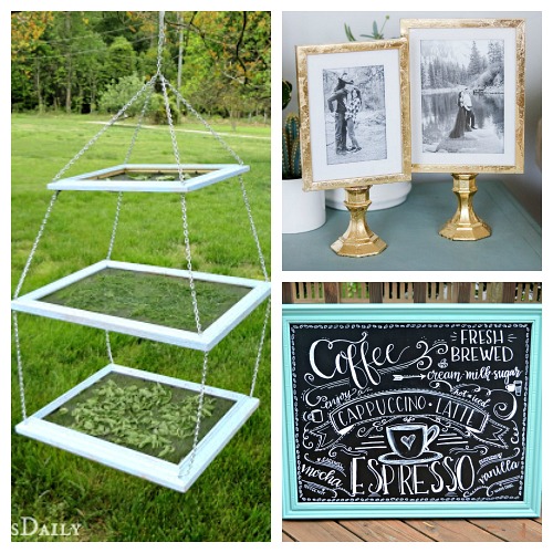 Designer Style DIY Home Decor with Dollar Store Frames- An inexpensive and easy way to make pretty decor is with dollar store materials! Check out all of this pretty home decor made with dollar store frames! | dollar store decor DIY projects, dollar store crafts, upcycle old frames, #dollarStore #dollarTree #DIY #decor #AcultivatedNest