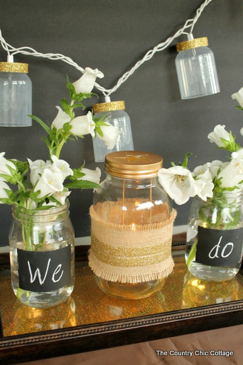 Rustic Glam Wedding Vignette- An inexpensive and easy way to make pretty decor is with dollar store materials! Check out all of this pretty home decor made with dollar store frames! | dollar store decor DIY projects, dollar store crafts, upcycle old frames, #dollarStore #dollarTree #DIY #decor #AcultivatedNest