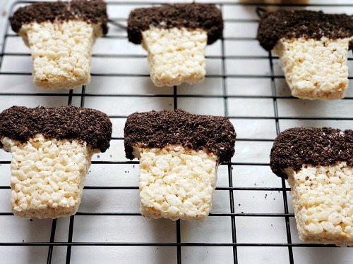 Spring Flowers Dessert Recipe- For a fun spring dessert recipe, you have to make these adorable flower pot rice krispies treats! These would be perfect for spring party treats! | spring party dessert ideas, home rice krispies, crispy rice recipe, #dessert #recipe #riceKrispiesTreats #ACultivatedNest