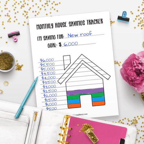 Printable House Savings Tracker