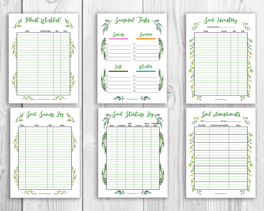garden planner printable free