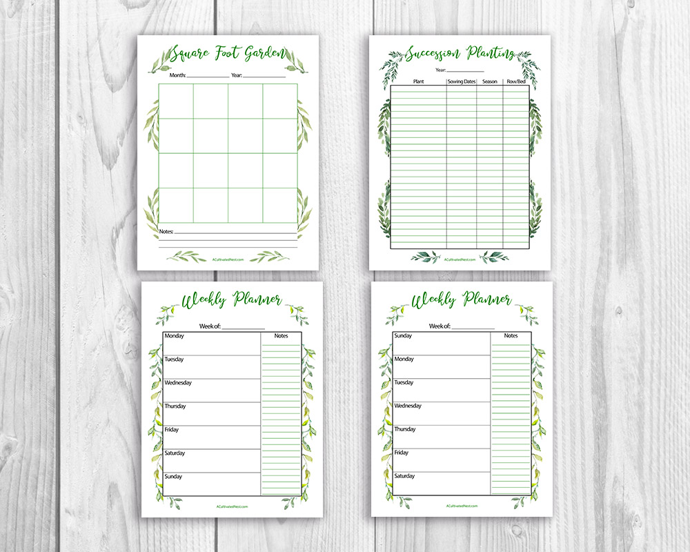 free garden planner template