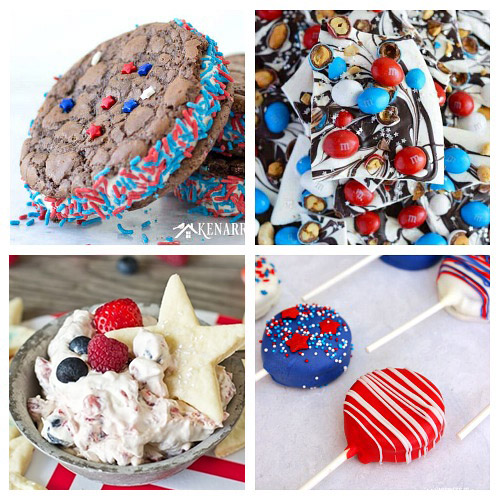 24 Delicious Memorial Day Dessert Recipes- Have the best Memorial Day or Fourth of July party ever with these delicious patriotic dessert recipes! There are so many tasty red, white, & blue treats! | patriotic party treats, 4th of July desserts, Memorial Day desserts, cake, #dessert #FourthOfJuly #MemorialDay #ACultivatedNest