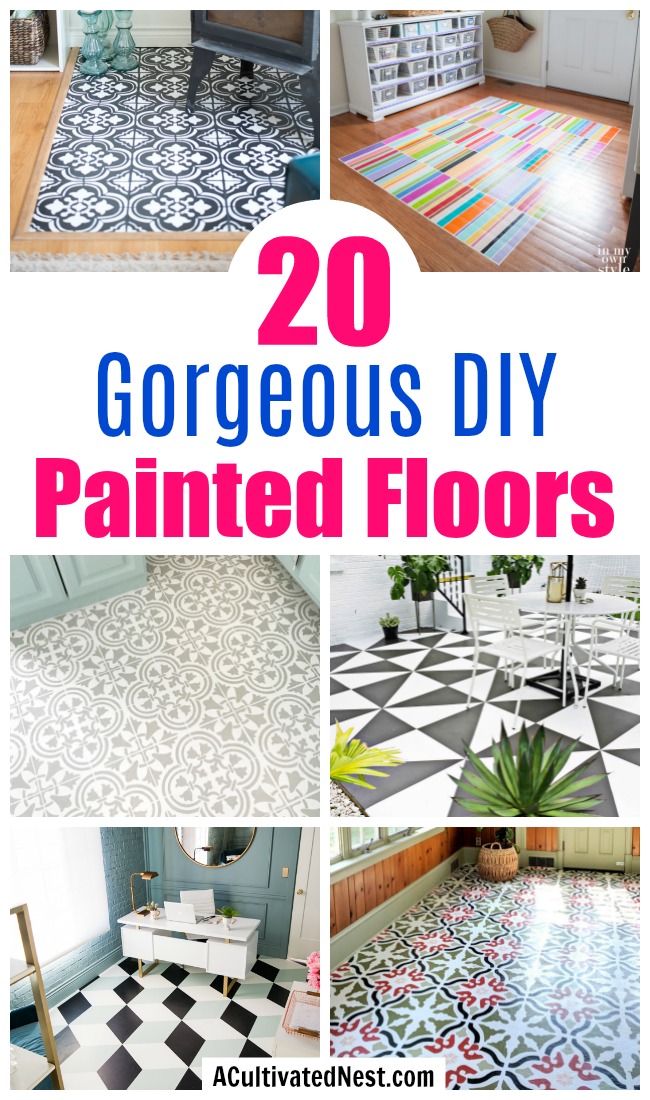 20 Gorgeous DIY Painted Floor Ideas